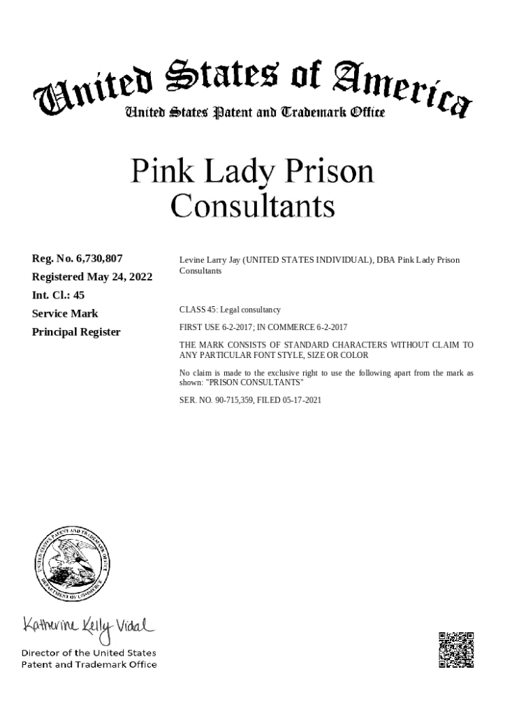 Trademark | Pink Lady Federal Prison Consultants